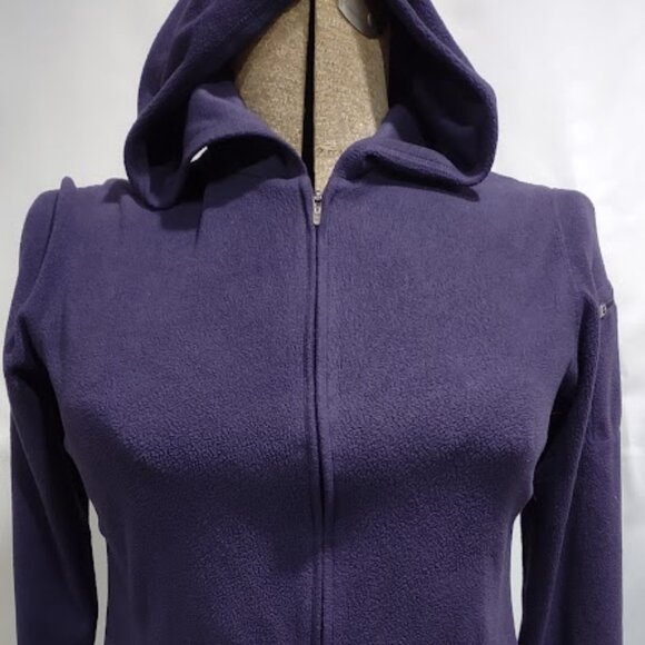 L.L. BEAN, PURPLE FULL ZIP HOODIE KANGAROO FRONT POCKETS ONE SHOULDER POCKET S - Picture 2 of 12